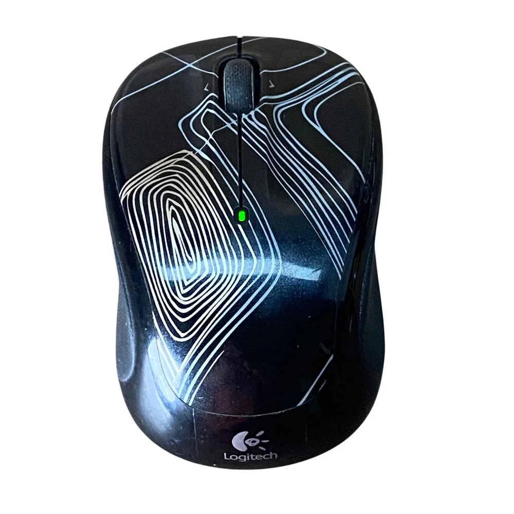 Logitech M325 Wireless Optical Mouse Black Patterned M-R0021 Tested No Dongle‎